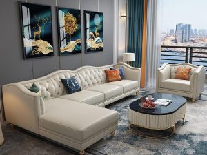 Sofa tân cổ điển HNS244 – Xu hướng mới của tân cổ điển